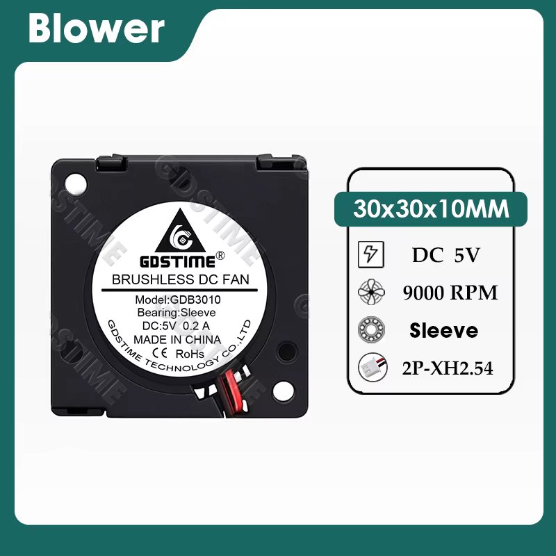 Gdstime 3010 Turbo Fan DC 5V 12V 24V 30MM*10MM Certrifugal Radial Blower Fan 30MM Mini Cooler for 3D Printers Accessories Part