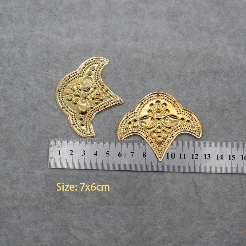 Iron Filigree Baroque Crown Accessories  Halo Decorate Silver Tone Diamond Shape Connector Charm Pendant DIY Jewelry Supplies