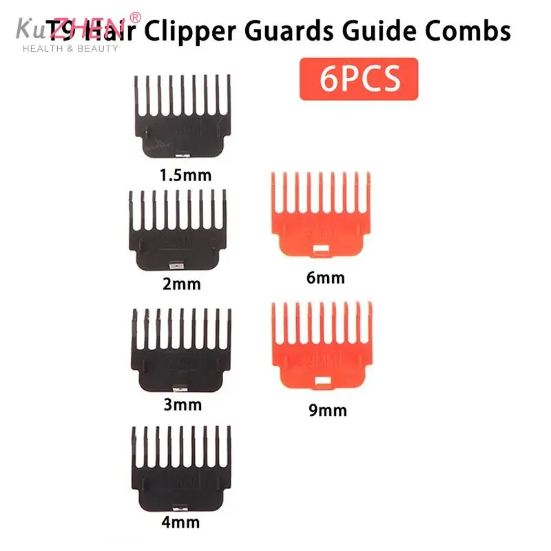 For T9 Hair Clipper Guards Guide Combs Trimmer Cutting Guides Styling Tools Attachment Compatible 1.5mm 2mm 3mm 4mm 6mm 9mm