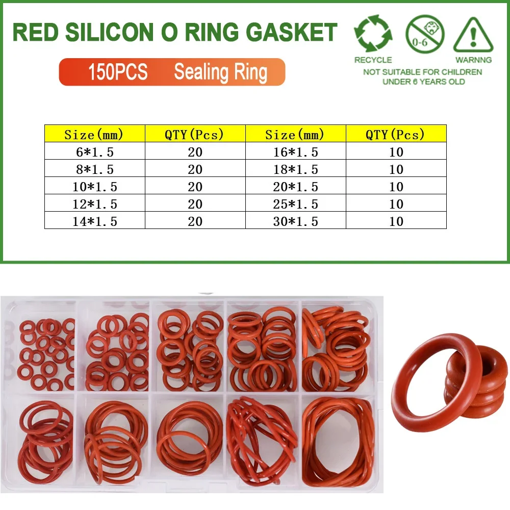 Red 150Pcs CS1.5mm