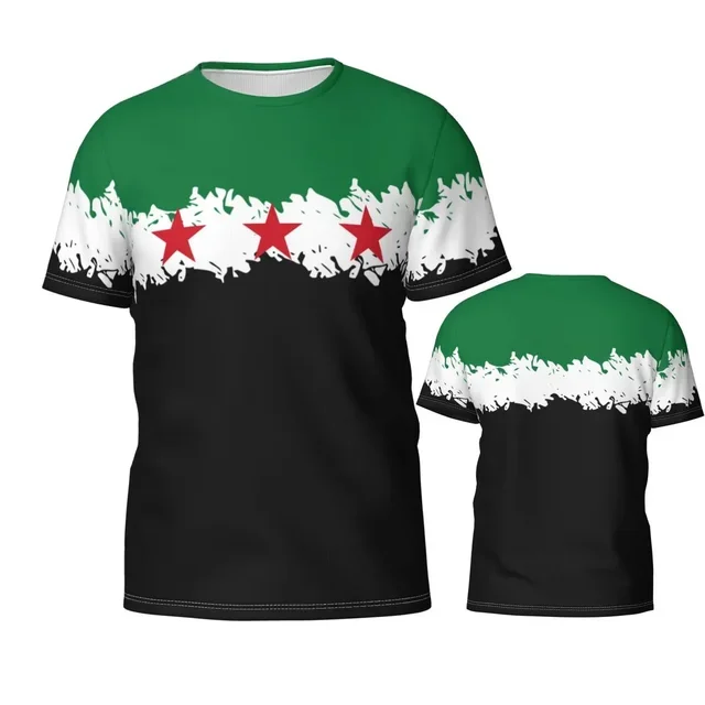 Syrian Flag of the Year 3D T-shirt Men's and Women's T-shirt Sports Quick-drying Clothing Fan Gift Top Clothing