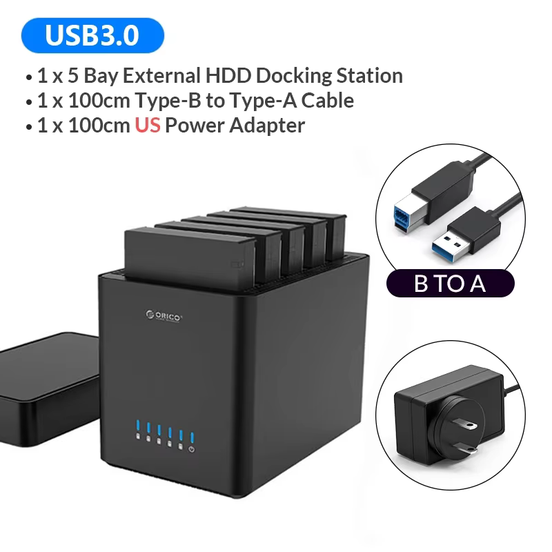 5 Bay USB3.0 US Plug