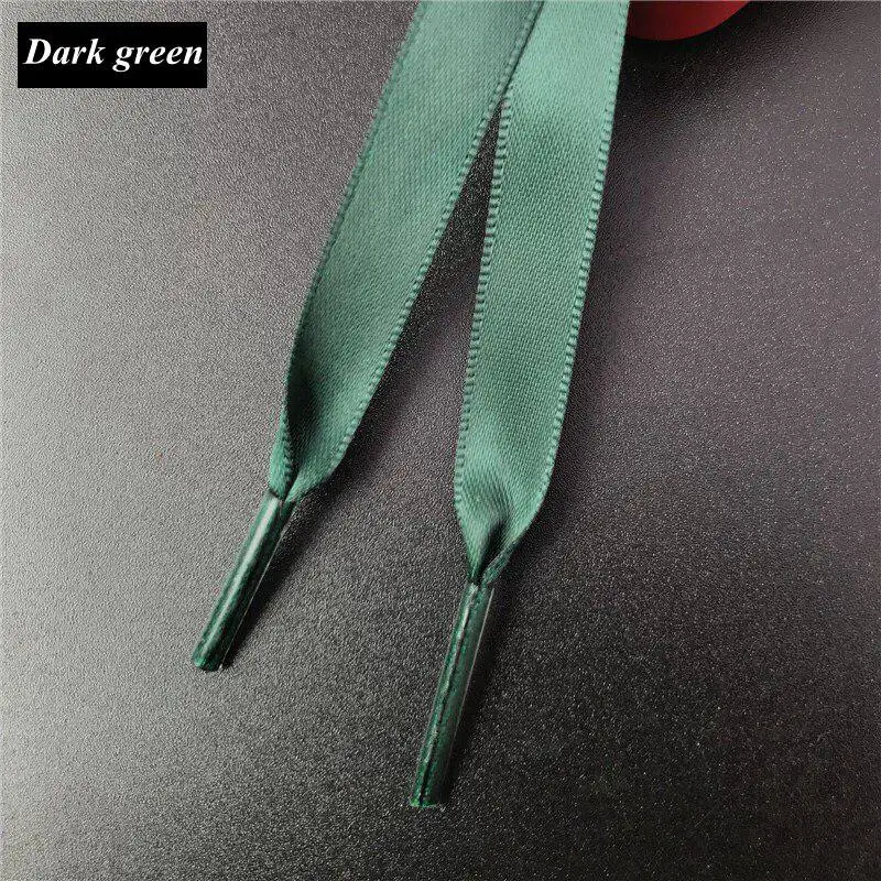 Silk Shoe Laces Satin Ribbon Flat Shoelaces Women Sneakers Shoelace Boots Laces for Shoes Women Men 1CM Width Shoe Lace 1Pair