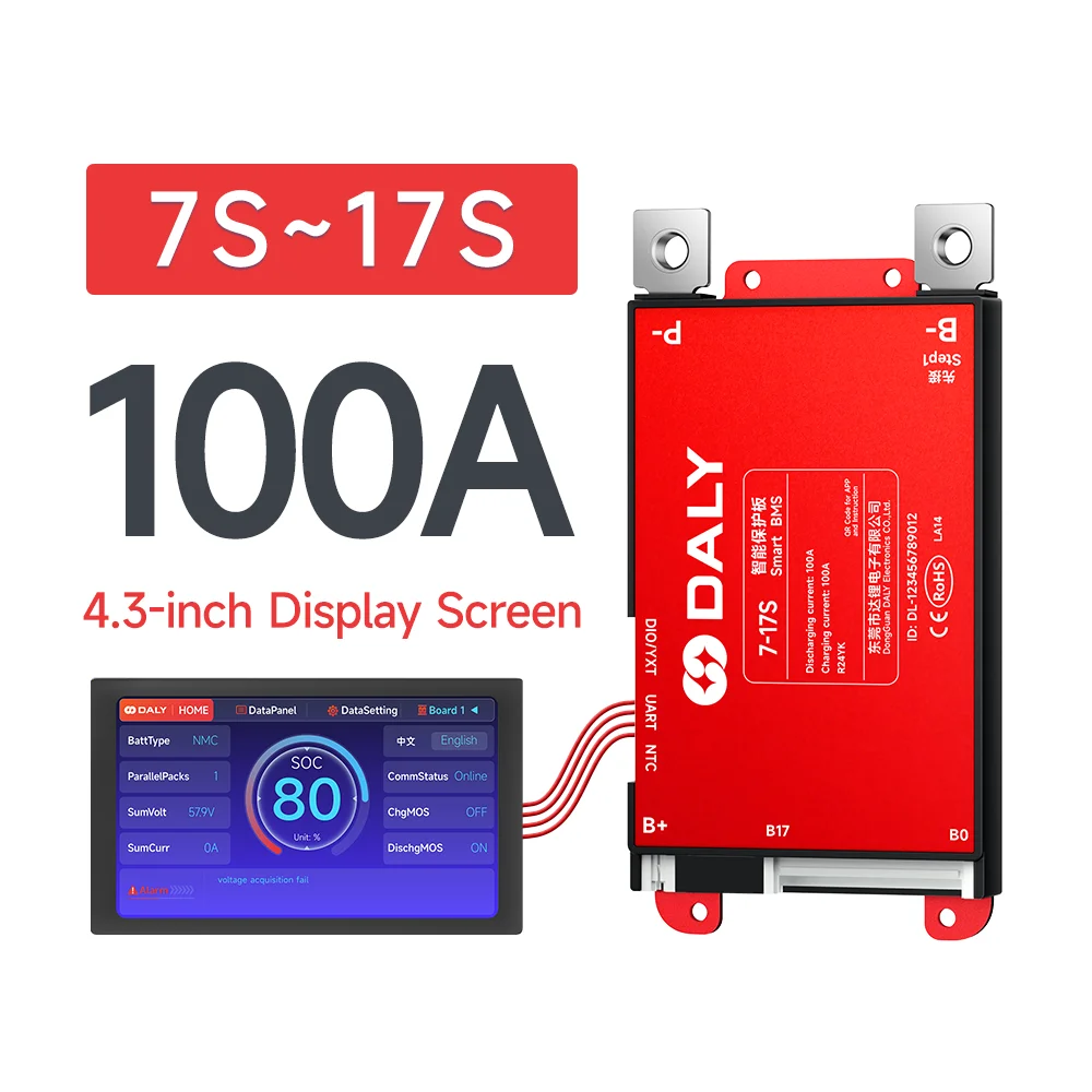 7S-17S 100A BMS LCD
