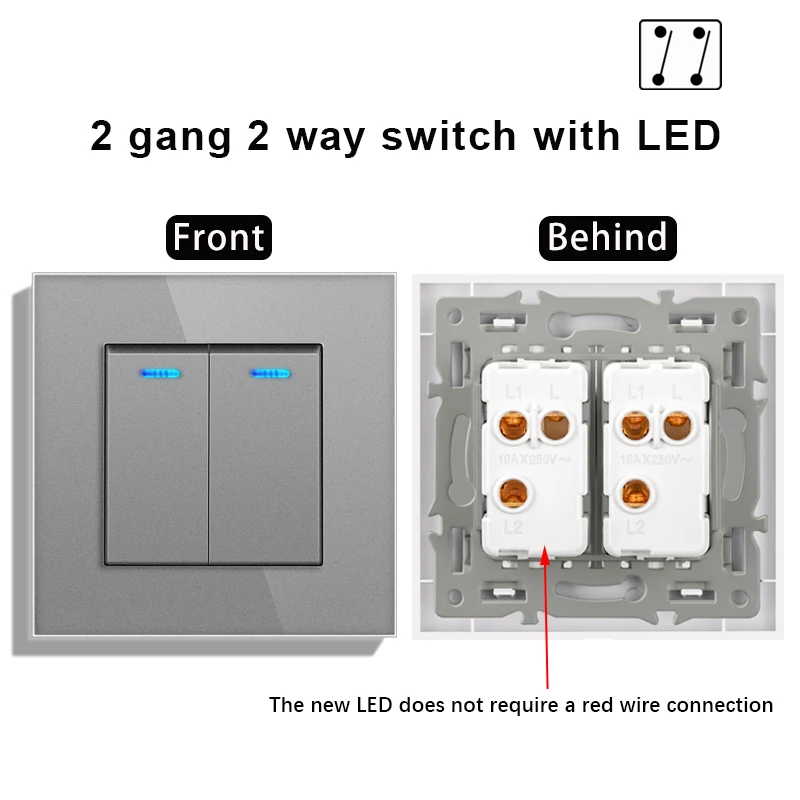 2 gang 2 way LED