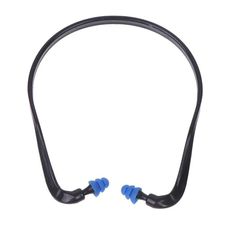 1PC Sleeping Working Noise Reduction Ear Plugs Soft Silicone Head-mounted Earplugs Protector Anti-Noise Earmuff