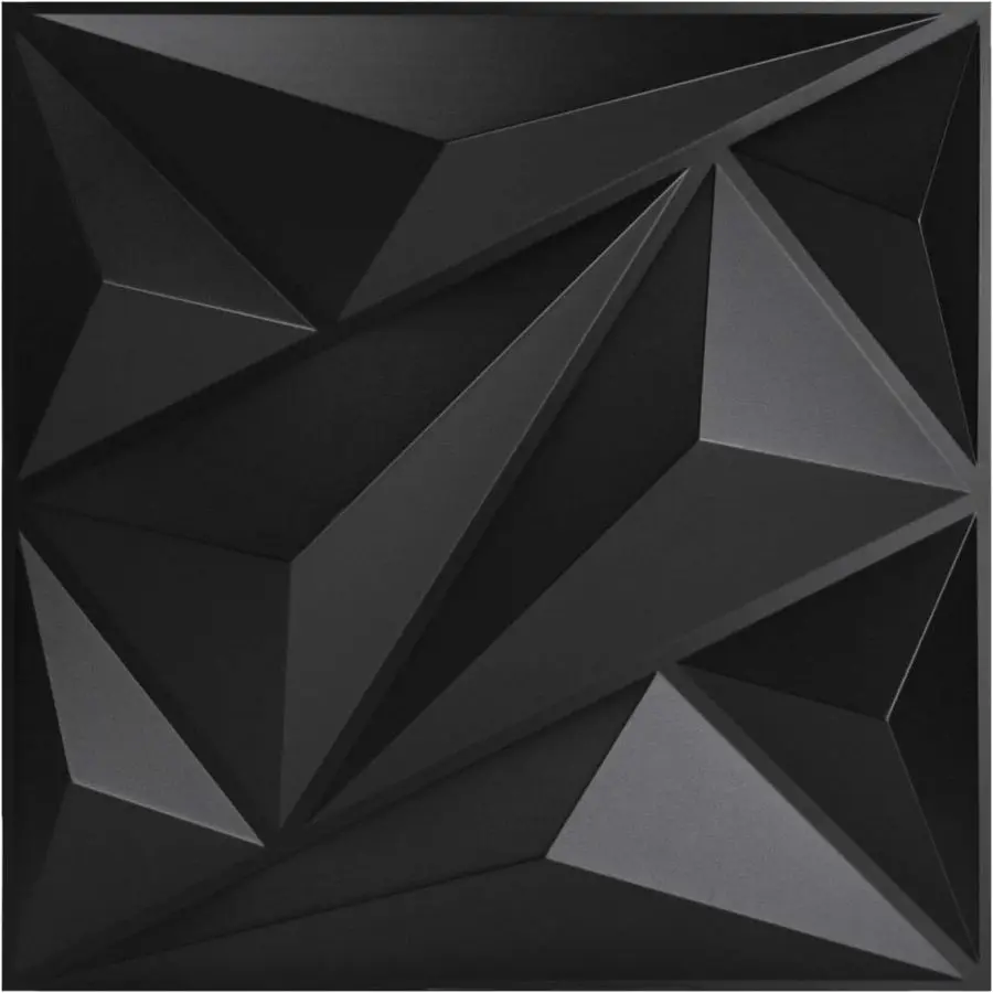 (pack of 12)Decorative 3D wall panel with diamond design, 30.48 cm x 30.48 cm