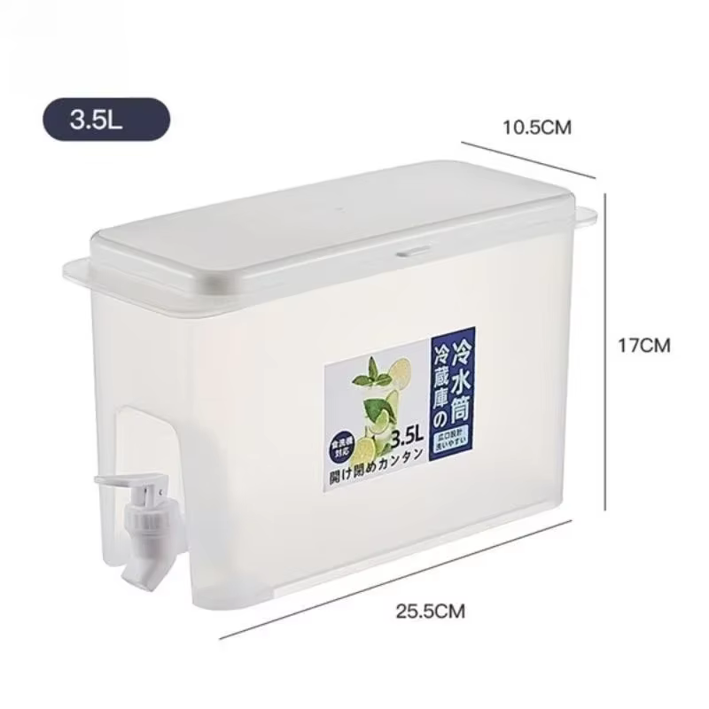 3.5L  Large Capacity Cold Kettle Juice Jug Cold Kettle with Faucet In Refrigerator Ice Drink Dispenser Fridge and Faucet