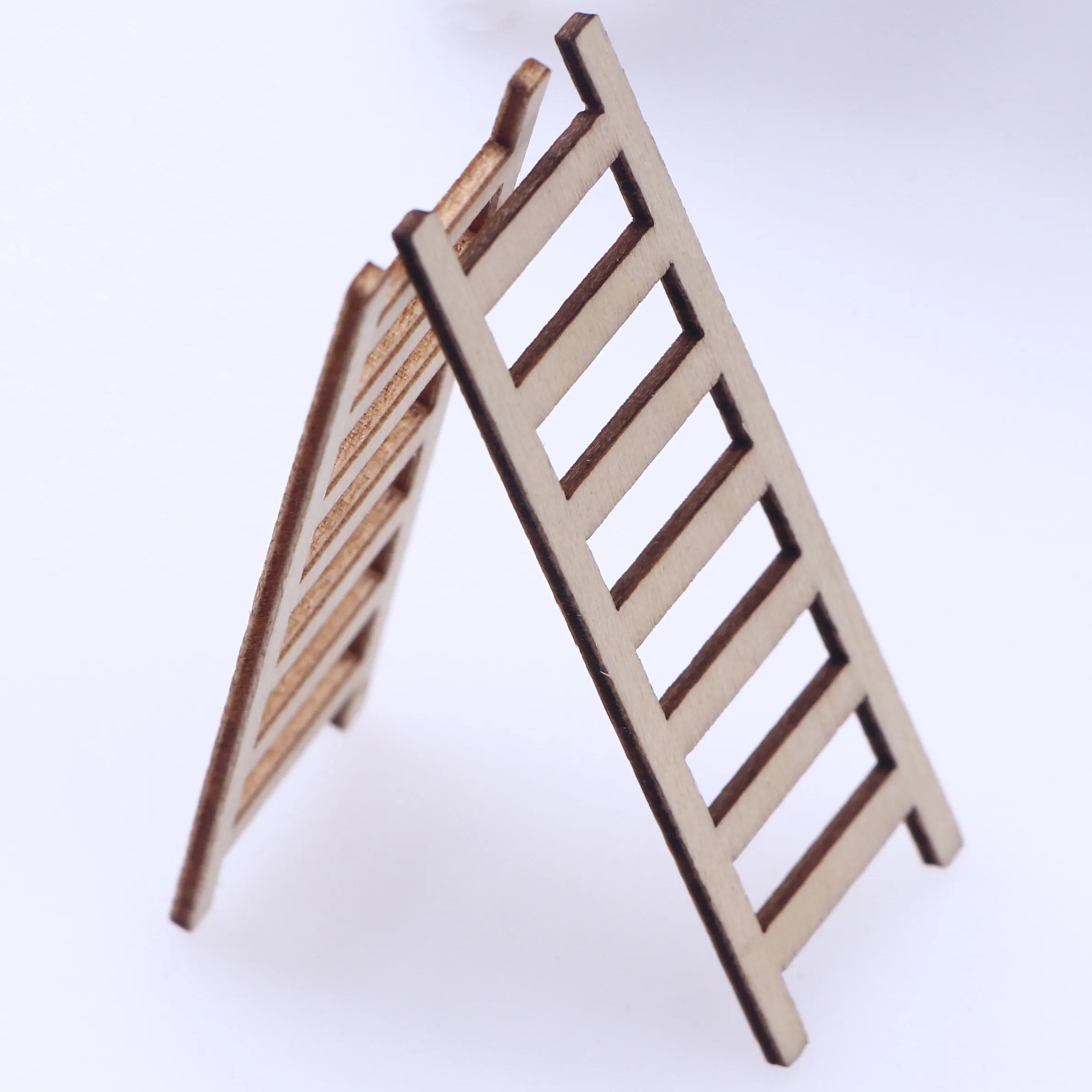 Mini Miniature Wooden Step Ladder Dolls Fariy Party Home Garden Decoration Accessories  Photo Prop Creative Figurine Stairs Toys