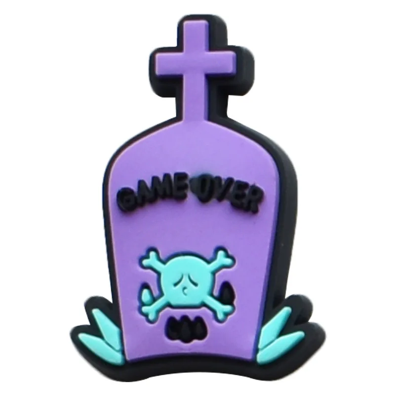 1pc Purple Halloween Shoes Charm for Crocs Shoe Accessories Decoration Jeans Women Sandals Buckle Kids Favors Men Boy Girl Gift