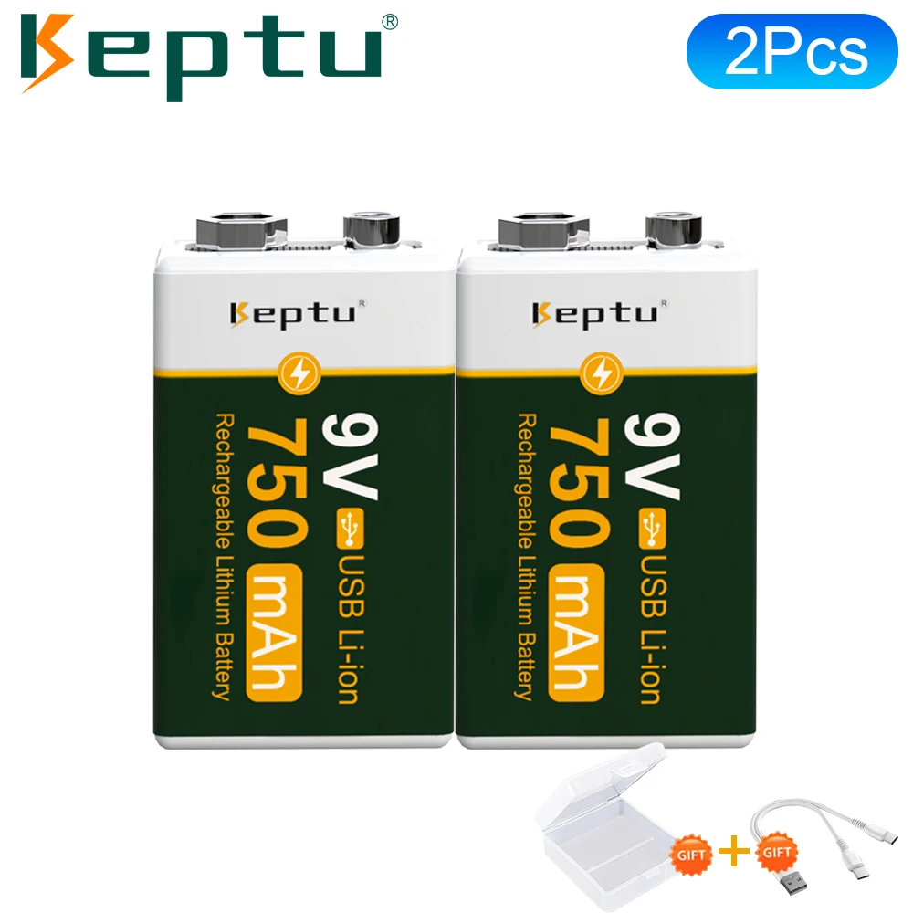 2pcs 9V750mAh