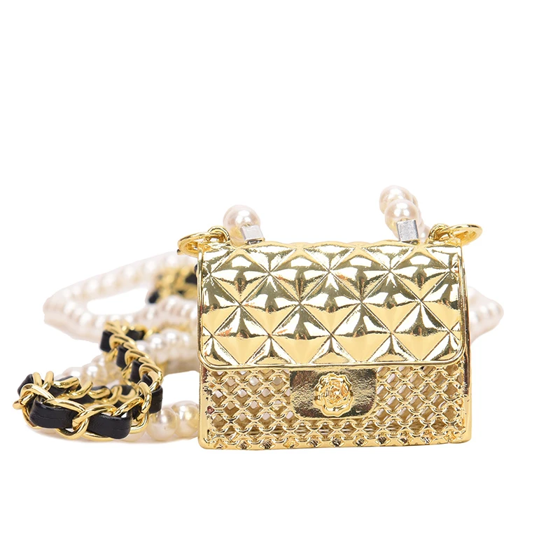 Gold shoulder bag