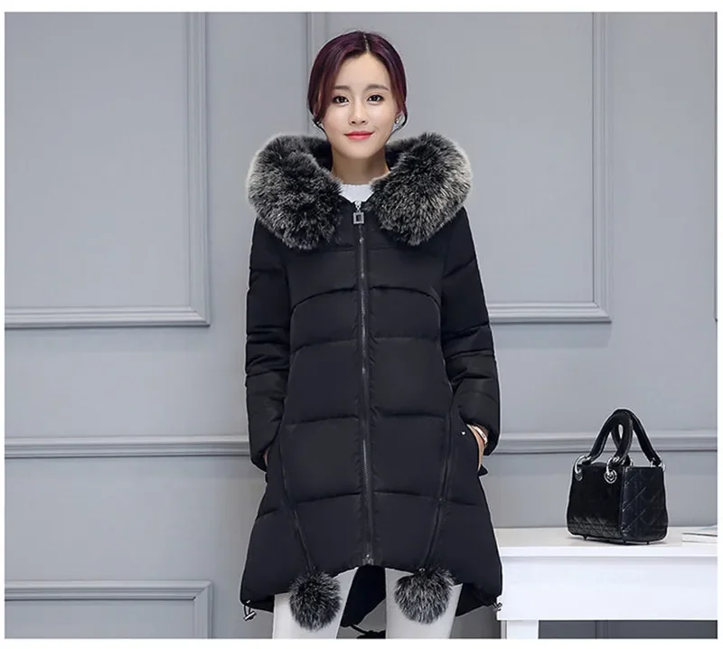 Oversize Winter Jacket Women Parka New Hooded Outerwear Warm Down Cotton Jacket Plus Size 5XL 6XL Winter Coat Parker Women Y159