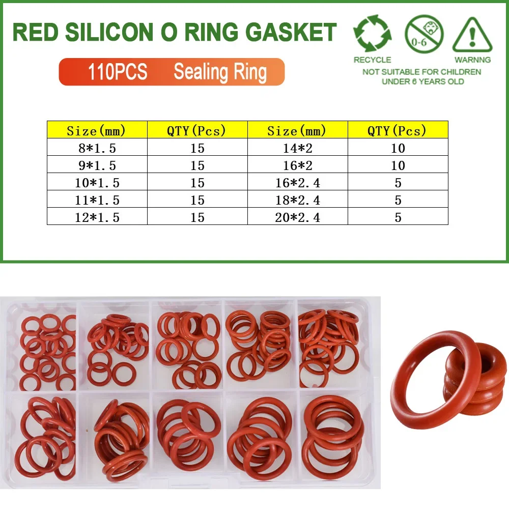 Red 110Pcs Mixed