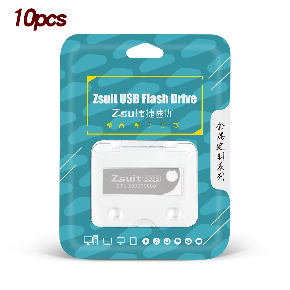 Zsuit 10PCS Wholesale USB Flash Drives 8GB 16G 32G 64GB 128GB Pen Drive Stick Memory Flash Disk Free Custom Logo Storage U Disks
