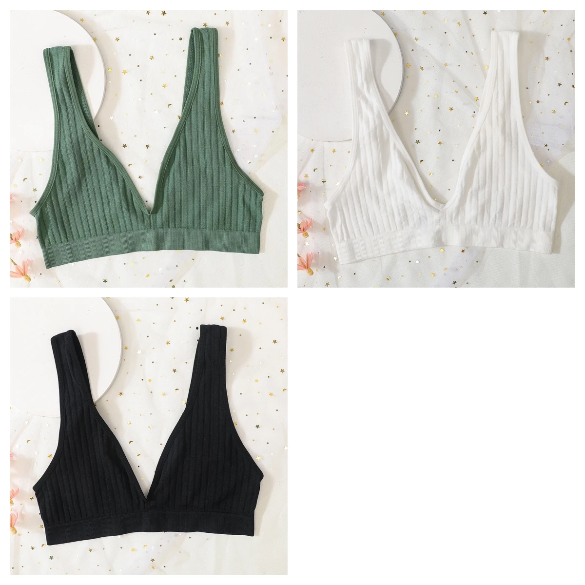green white black