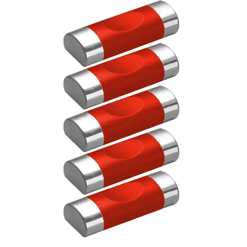 5pcs Red silver