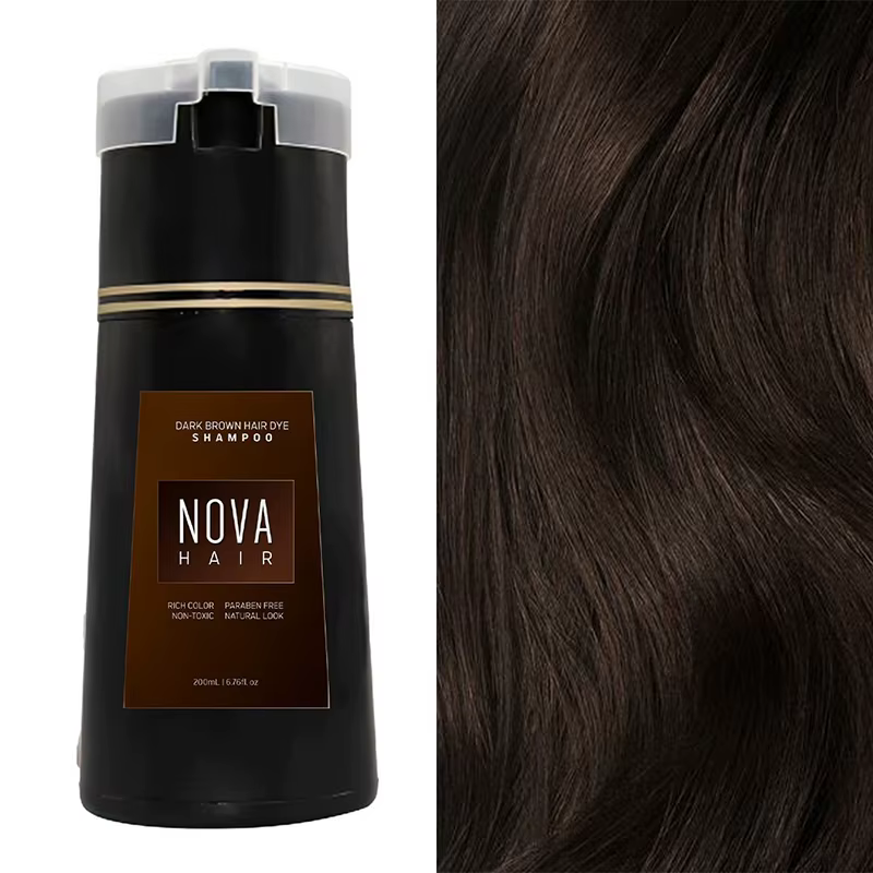 Nova 3-in-1 Hair Coloring Shampoo Oil Control Fluffy Refreshing Hair Dye Quick Dizzy Hair Coloring Shampoo Hair Care Products