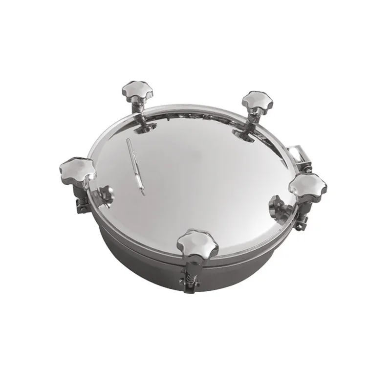 Sanitary 400mm (406mm OD) Round Pressure Tank Manhole Cover Stainless Steel Silicon/EPDM Sealing