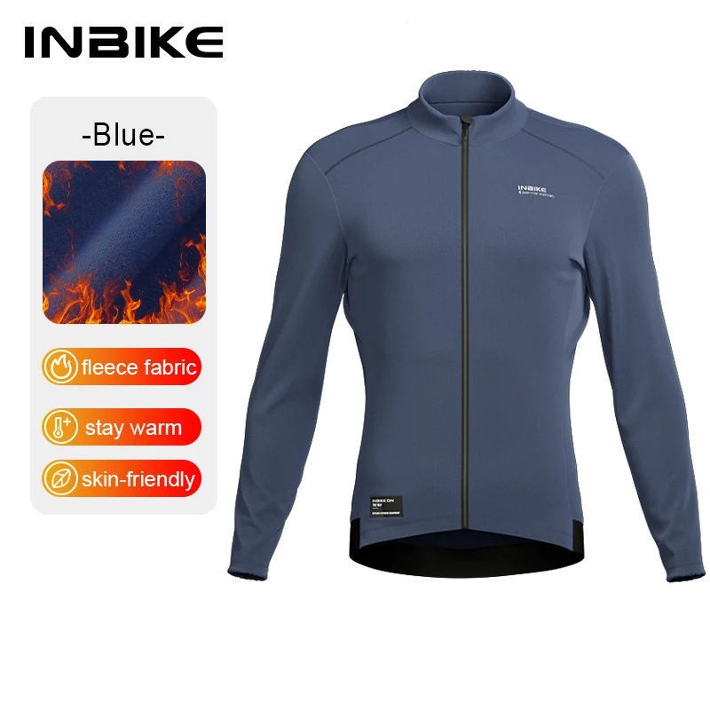 INBIKE 2024 Fleece Cycling  Jersey Women Long Sleeve Winter Plus Size MTB Clothing Mountain Road Bike Bicycle Top Jacket Clothes
