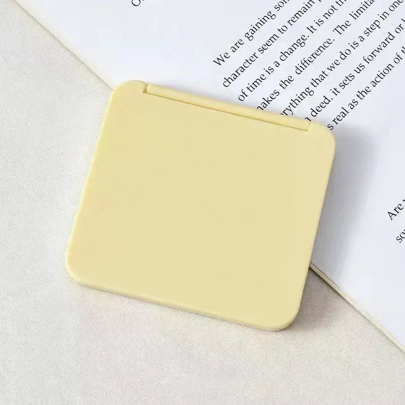 2-Face Makeup Mirror Square Portable Cute Girl'S Gift Hand Mini Mirror Pocket Double-Sided Makeup Mirror Compact Multiple Colors