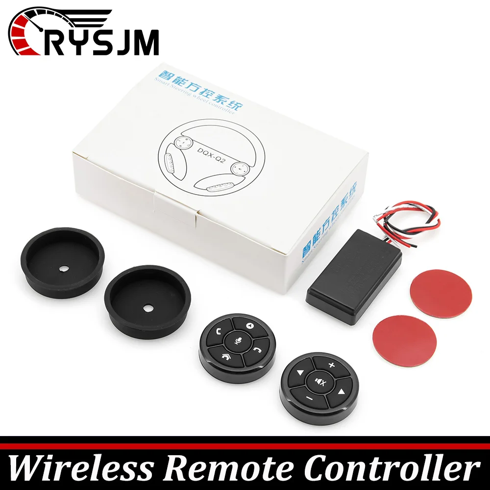 SS Car Steering Wheel Control Bluetooth-compatible LED Car Smart Remote Music Player Volume Adjuster 10 Keys for Android IOS