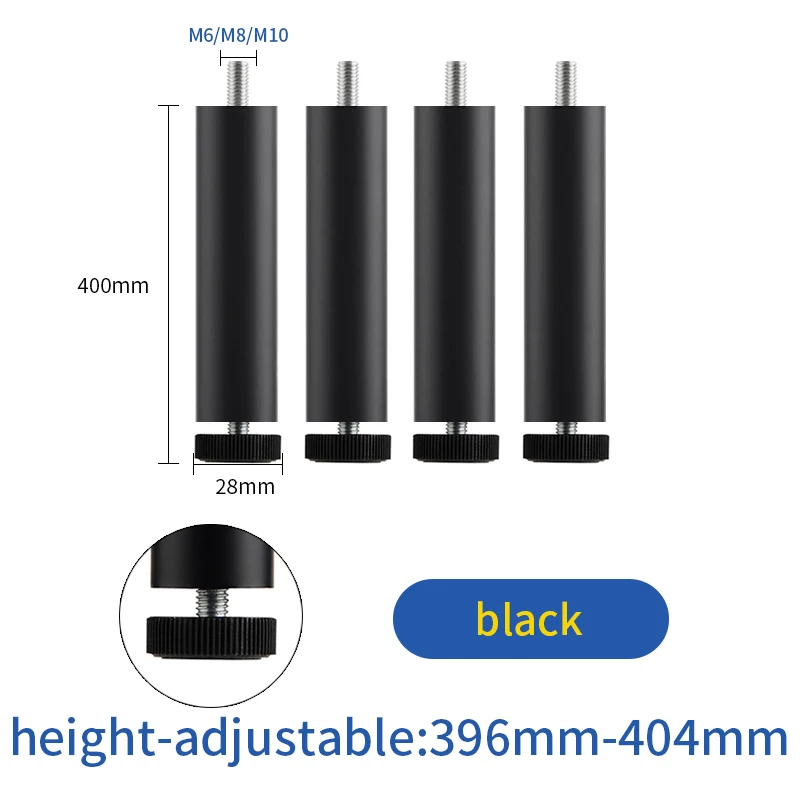 Black 40cm M6 M8 M10