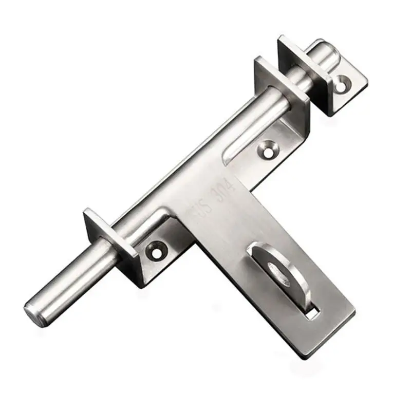 Sliding Bolt Gate Latch, 170mm Thickening Stainless Steel Barrel Bolt with Padlock Hole, Interior Door Latches Brushed Finish