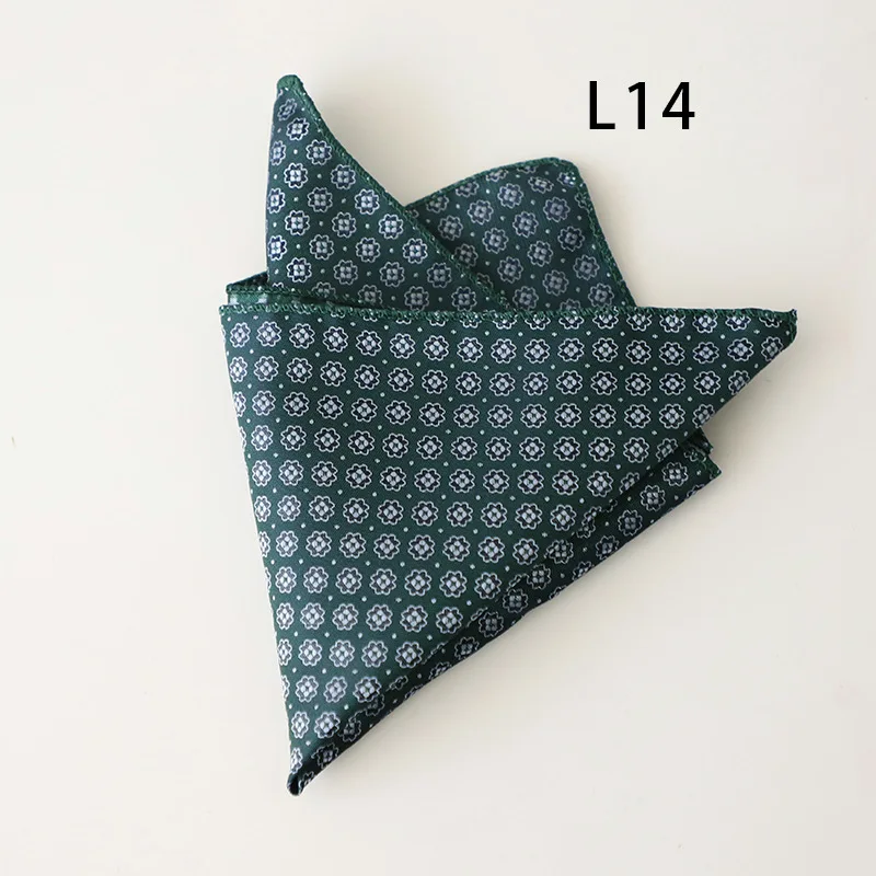 2025 British Dots Brown Pocket Square Suit Formal Silk Handkerchief Men's Paisley Floral Chest Scarf Towel Wedding Party Hanky