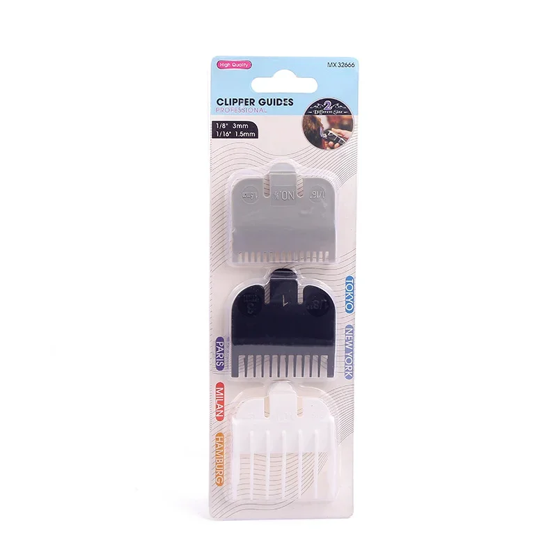 3Pcs Hair Clipper Guards Guide Combs Trimmer Cutting Guides Styling Tools Attachment Compatible 1.5mm 3mm 4.5mm