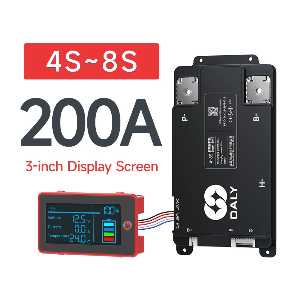 4S-8S 200A BMS LCD
