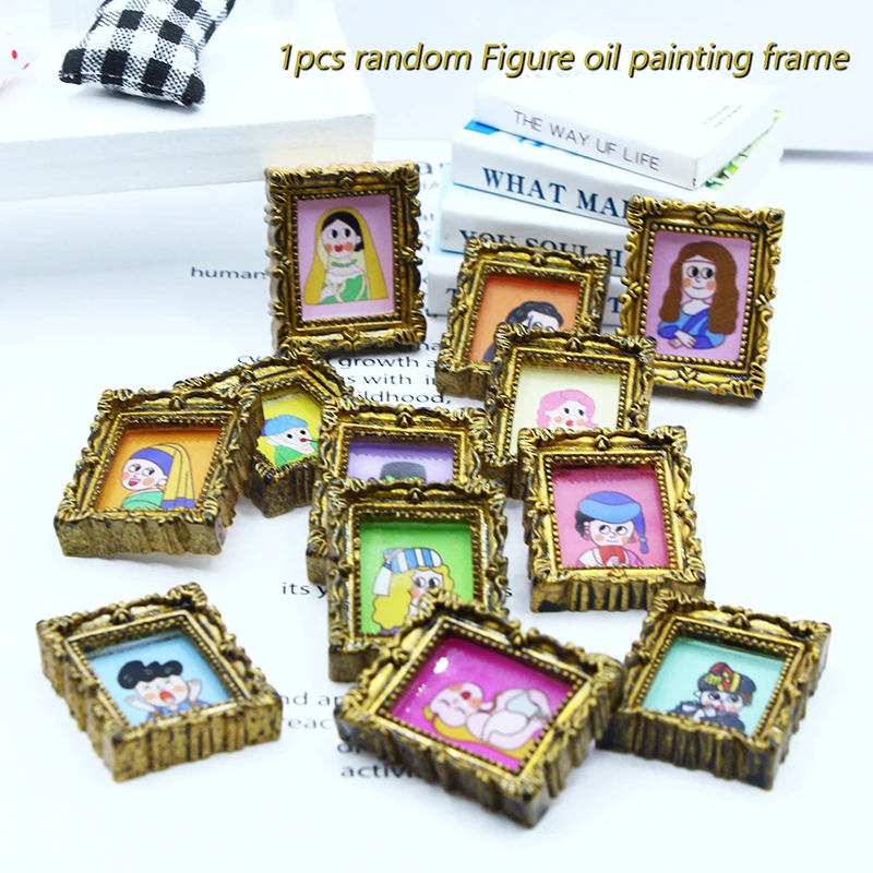 1/2Pc 1:12 Dollhouse Miniature Retro Picture Frame Photo Doll House Accessory Toy