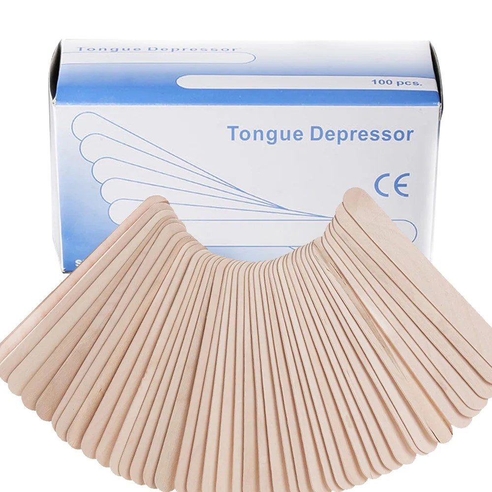 30/50/100/200pcs Tattoo Wooden Stick Disposable Tongue Depressor Sterilization individual Package Tattoo Accessories Beauty Tool