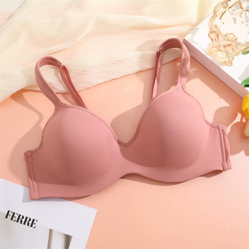 Push Up Bra For Women Plus SIze Breast Female Sexy Lingerie Solid Color Seamless Tube Top Bras Beauty Back Underwear Gather
