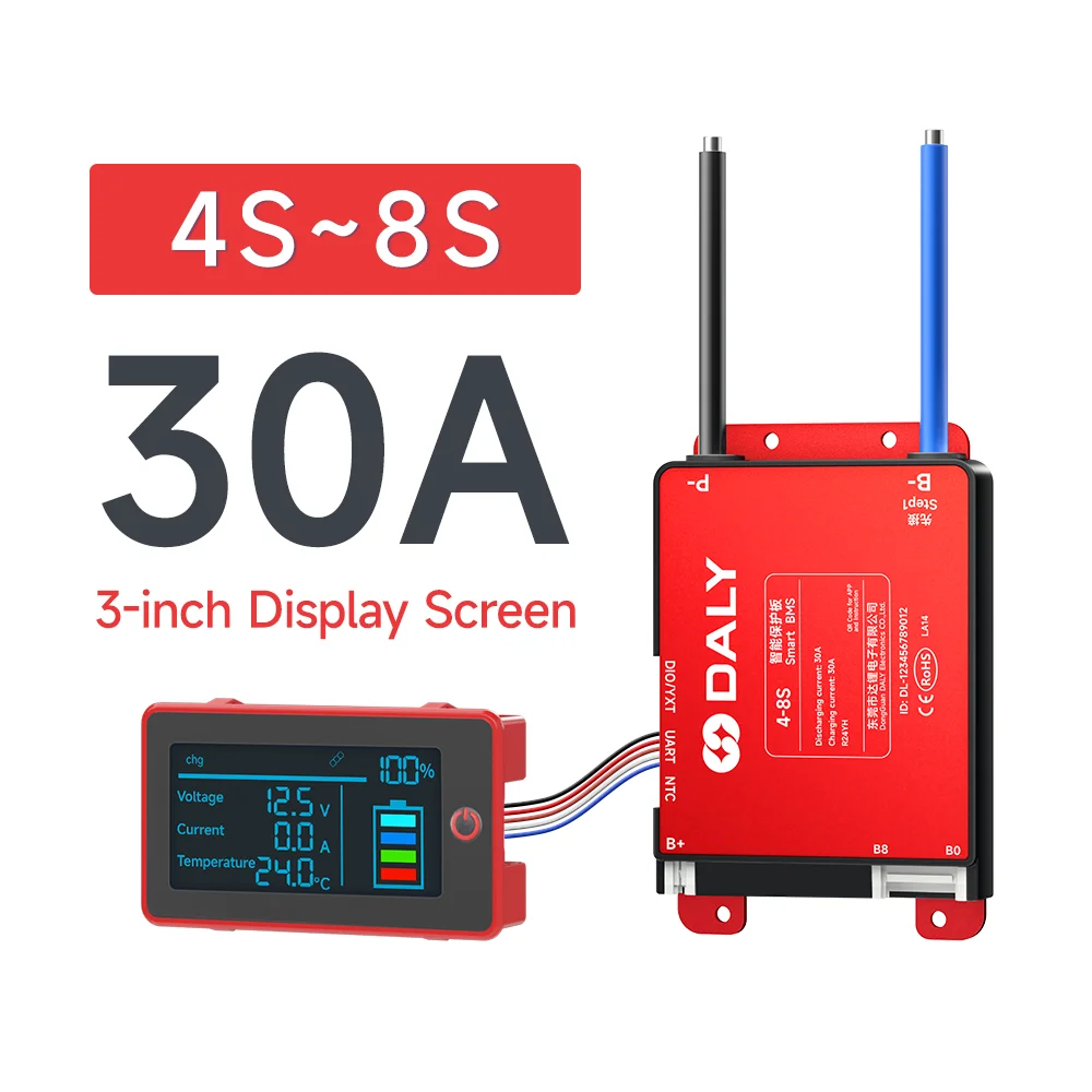4S-8S 30A BMS LCD