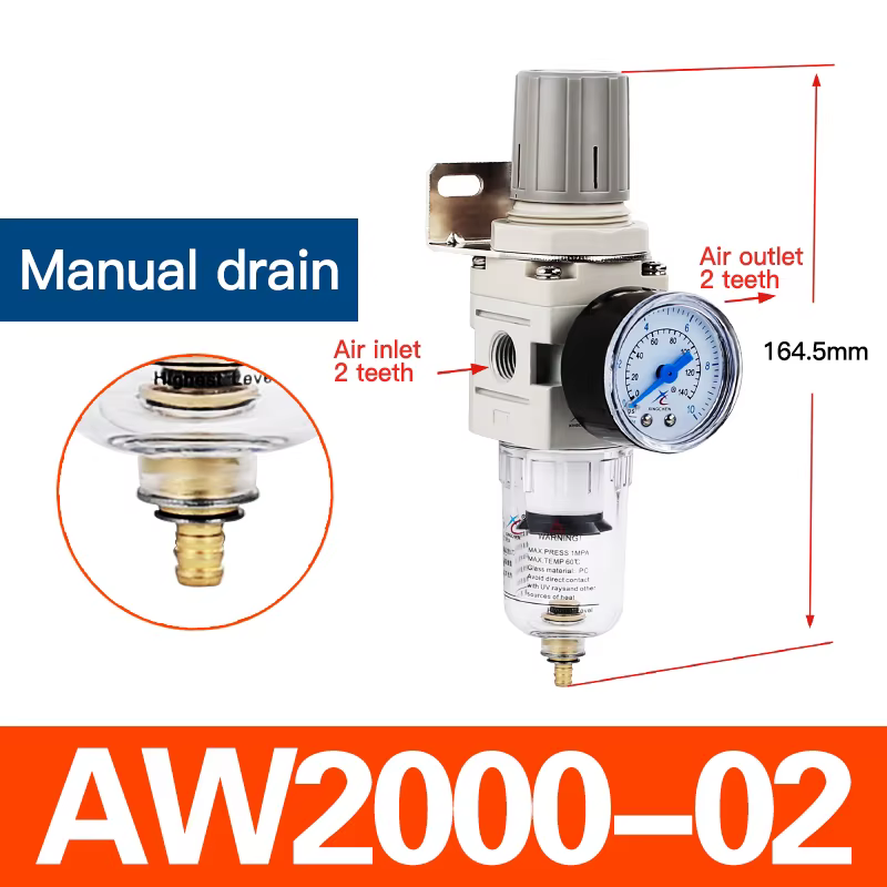 Yadeke air source processor AW filter pressure reducing valve air oil-water separator compressor paint spray gun filter single