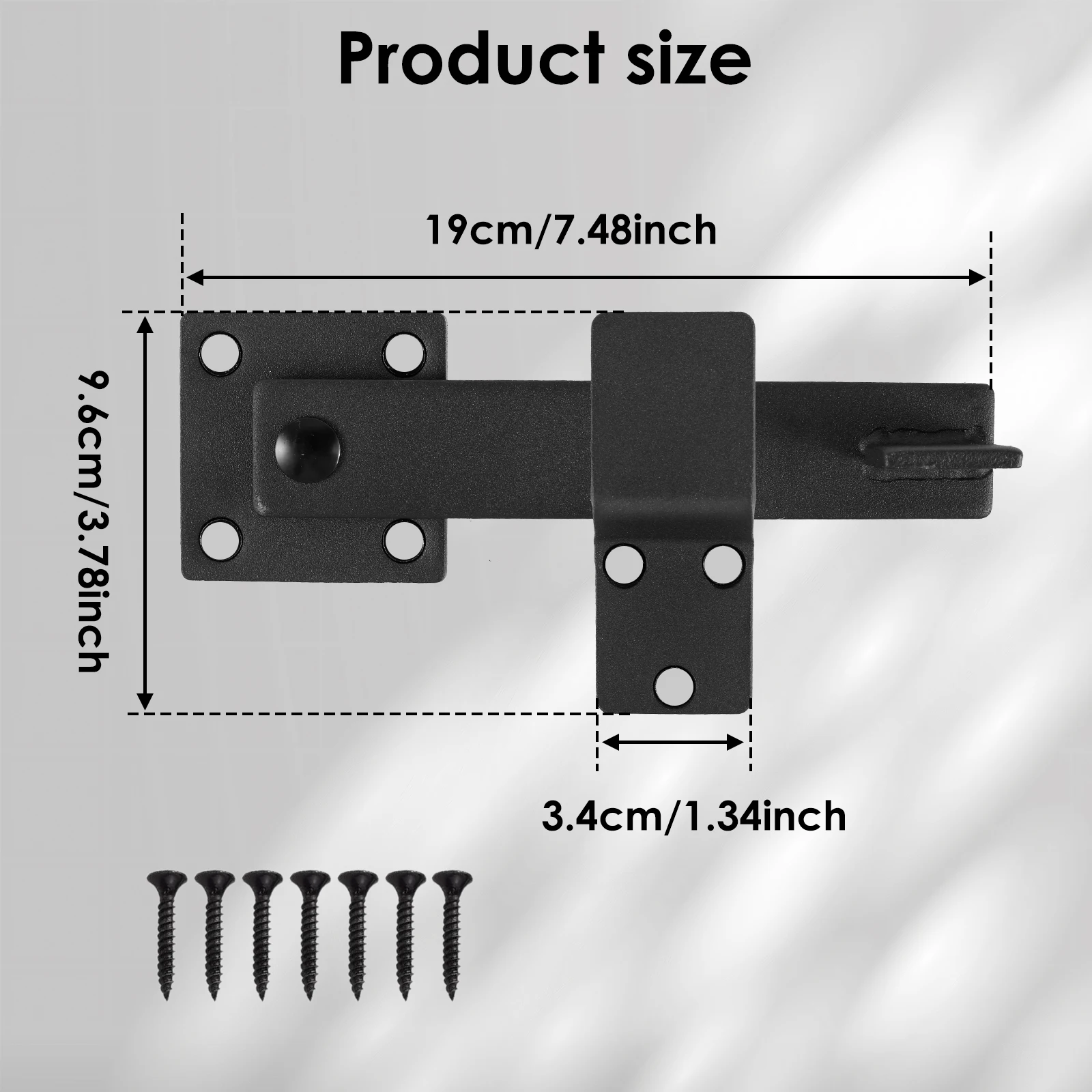 Flip Gate Latch Lock Adjustable Barn Door Lock Hardware Safety Rustic Gate Lock for Ourdoor Wooden Fence Cabinet Sliding Doors