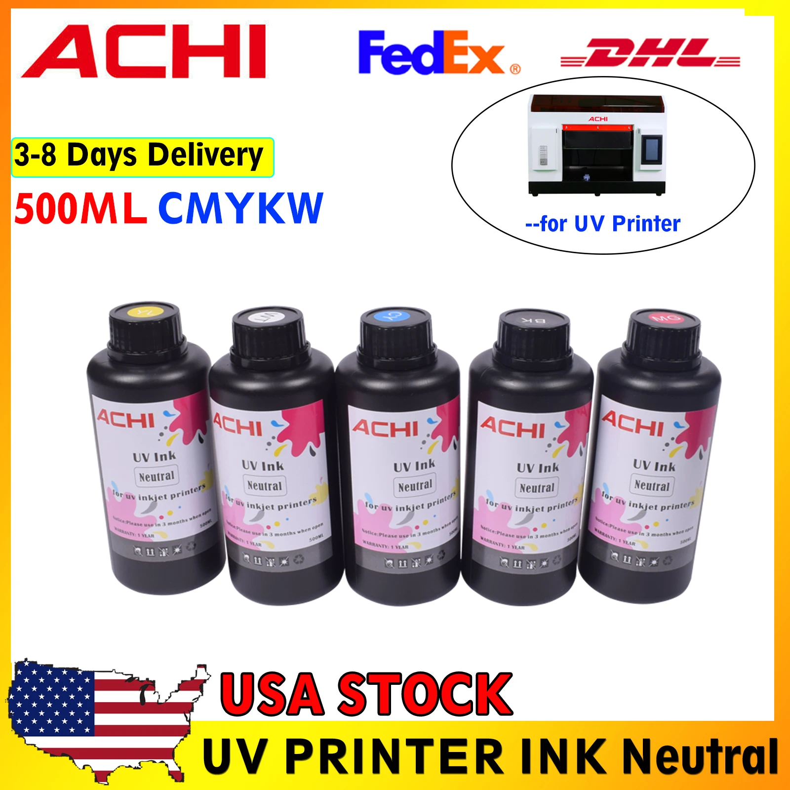 5X500ML UV INK