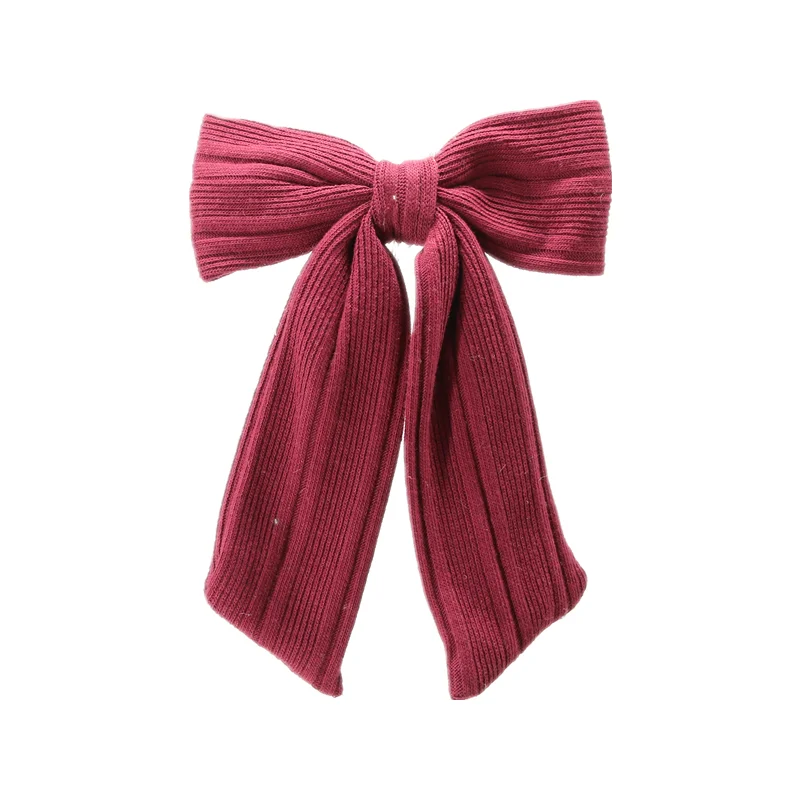 burgundy plain clip