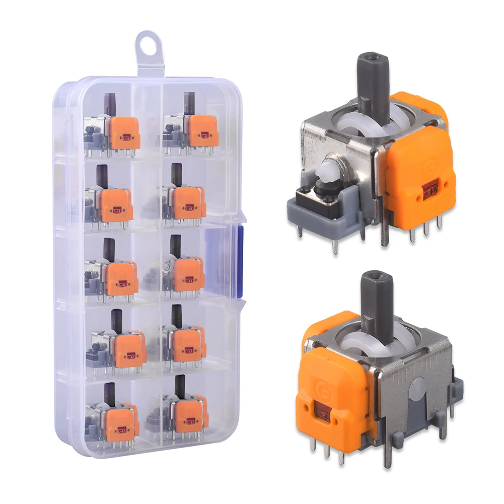 10Pcs 3D Hall Effect Joystick Adjustable No Drifting Thumbsticks Module Joystick Module Controller for PS4/PS5/XBox/Switch