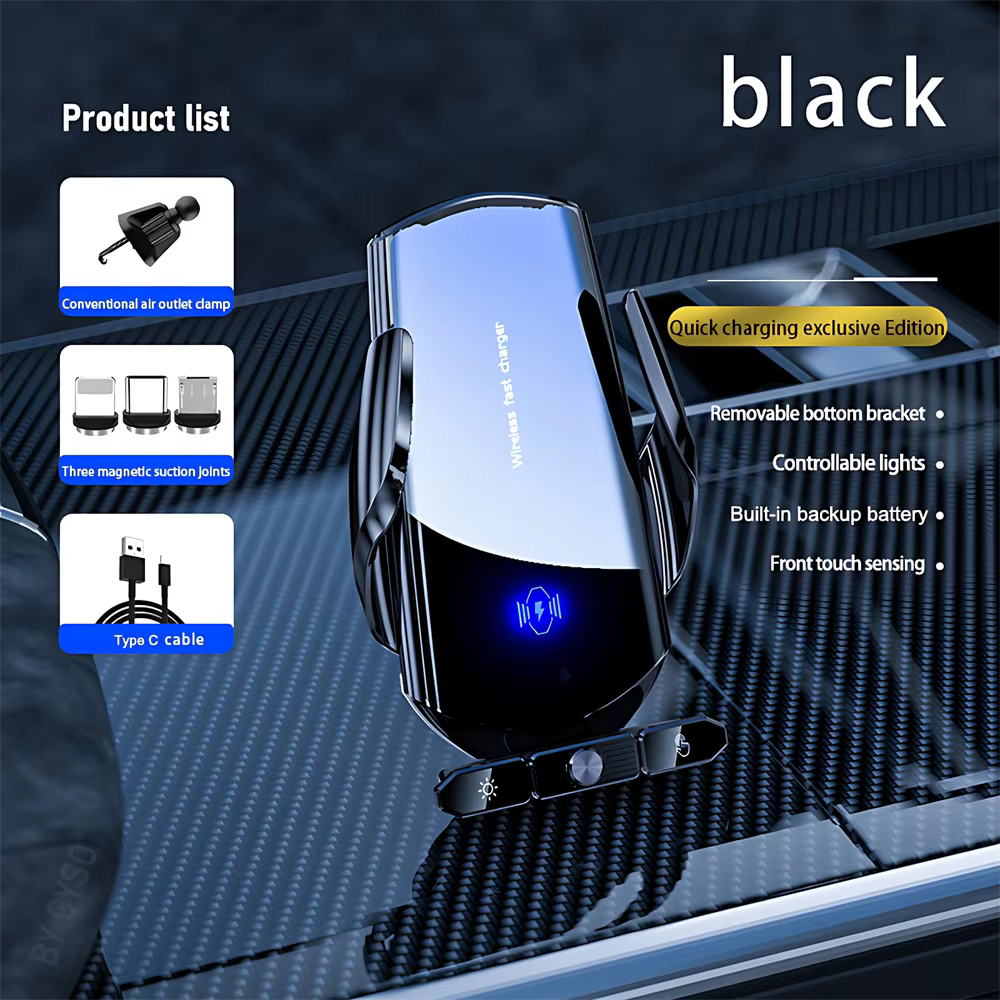 120W Wireless Charger Car Air Outlet Stand Phone Sucker Holder Fast Charging Station For Samsung S23 S22 iPhone 13 14 15 Pro Max