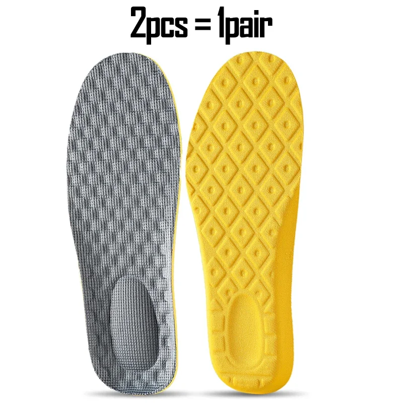 Memory Foam Shoes Insoles for Men Women High Elasticity Soft Latex Sport Shoes Insert Insoles Breathable Massage Cushion Pads