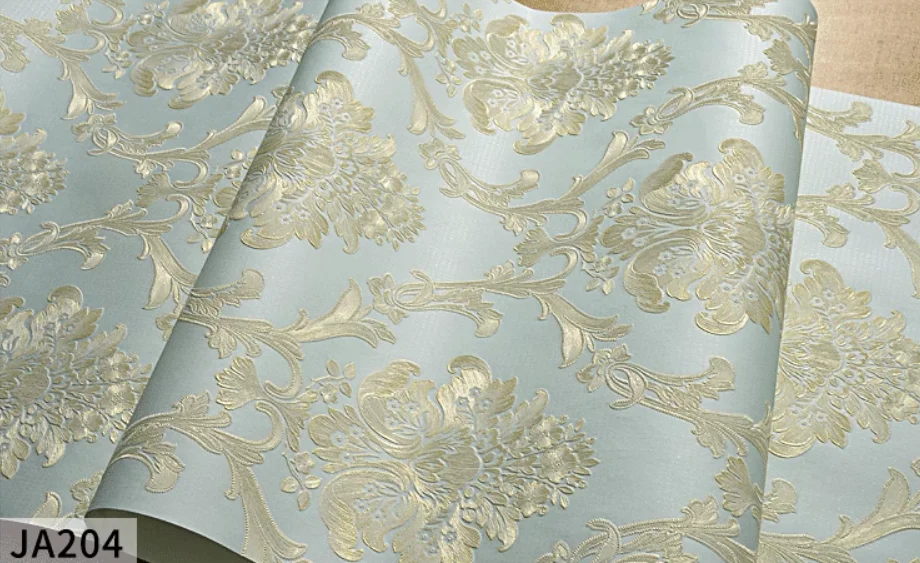 European style wallpaper self-adhesive thickened retro large flower luxury home decor bedroom living room home background обои