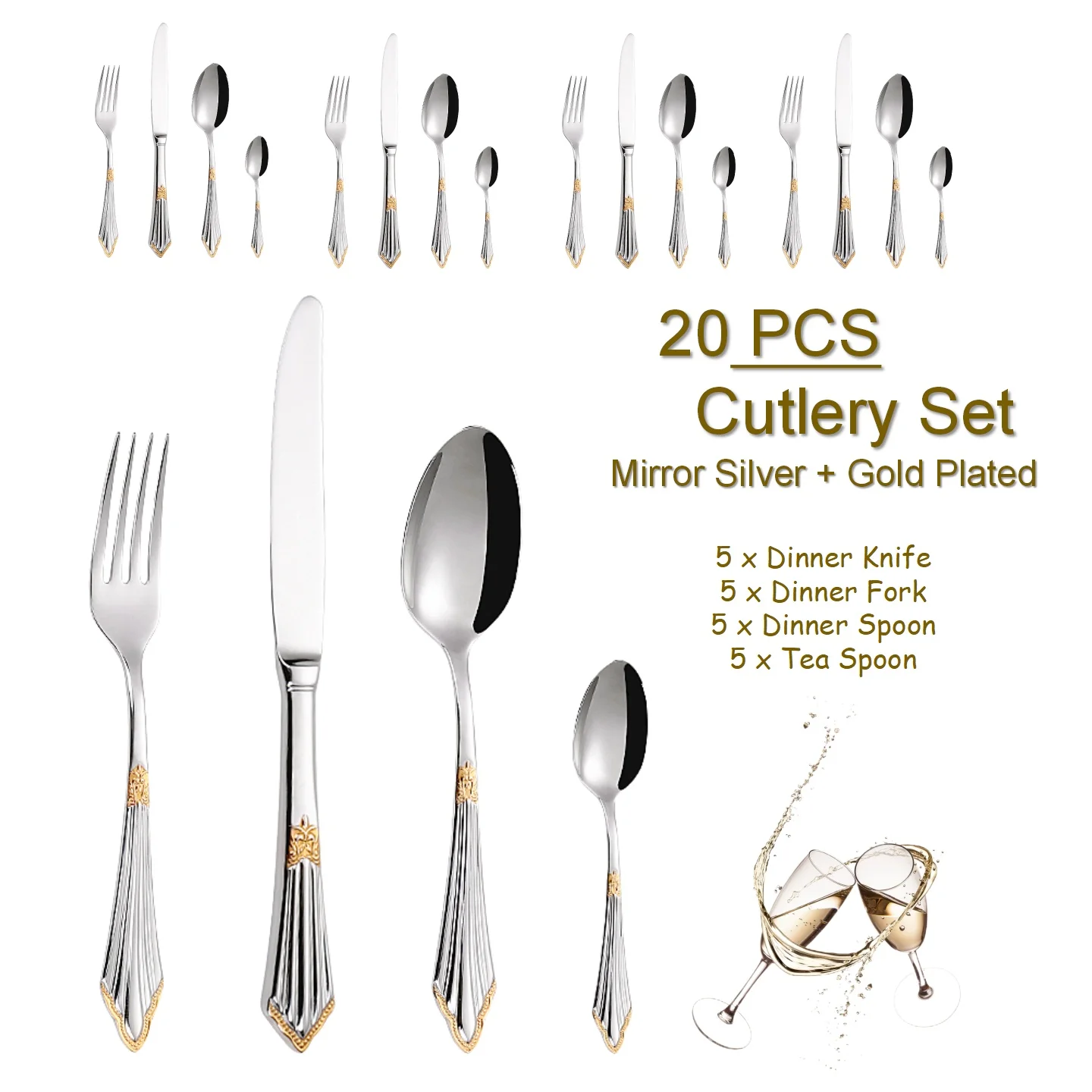 20PCS - Gold Plated