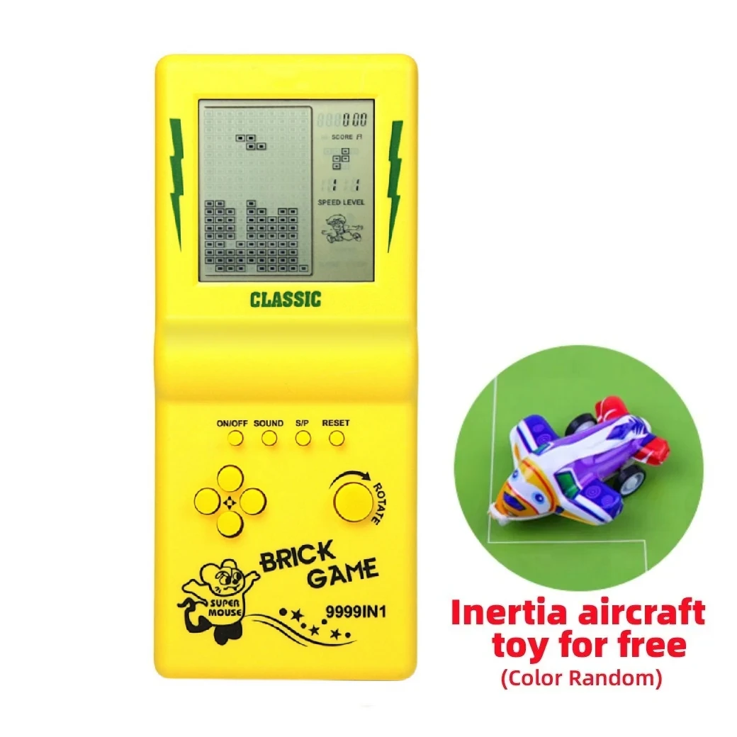 New Brick Game Console big Screen Nostalgic Puzzle Built-in 23 Block Games Adjustable Speed/Difficulty Powered by 2 AA Batteries