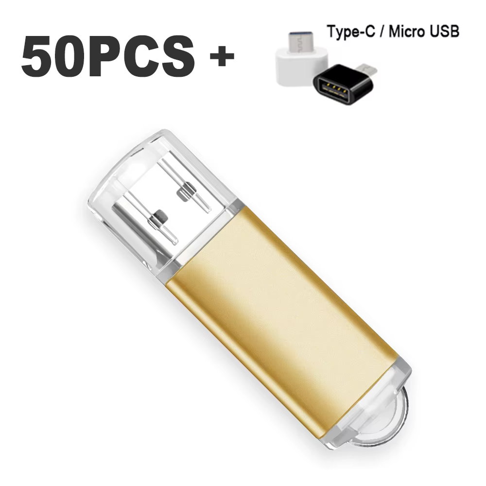 Wholesal USB Flash Drive 50pcs 2.0 Pen Drives 4GB 8GB 16GB 32GB 64GB Pendrive Usb Memory Stick Free Logo for Photography Gift
