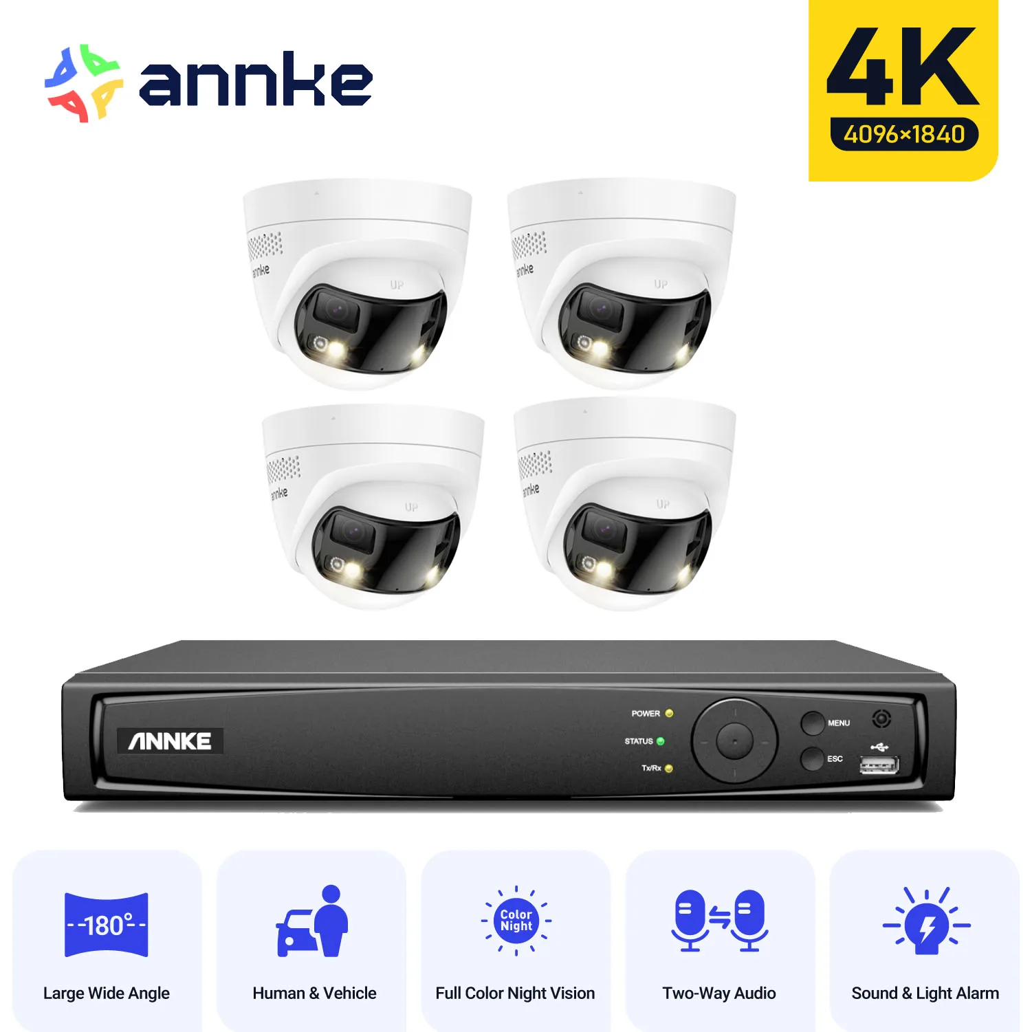 8CH NVR 4Pcs Kits