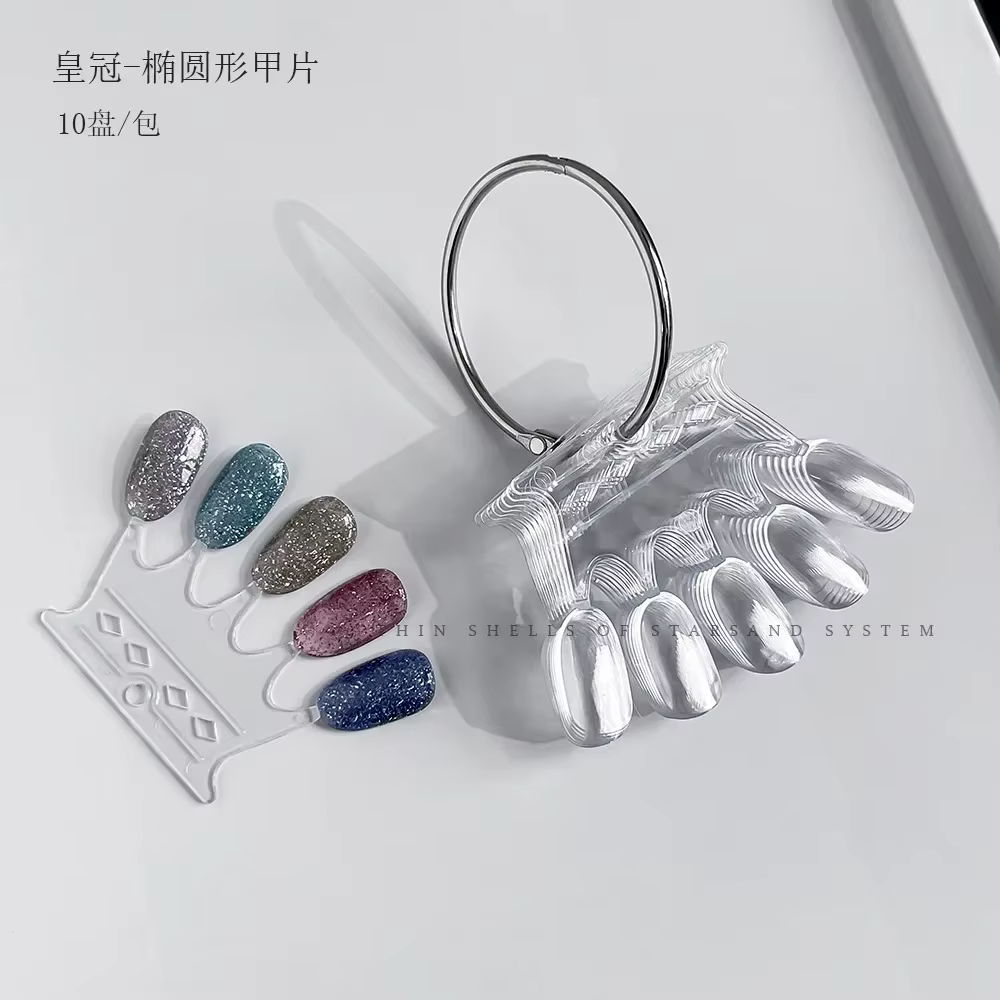 Ins False Nail Art Color Card Display Stand Gel Polish Template Fan Shape Nail Art Tip Sample Stand Nail Polish Practice Palette