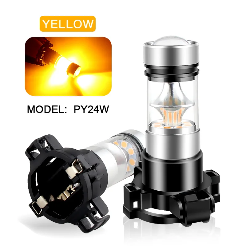 2PC PY24W Yellow