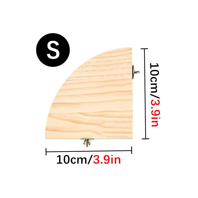 Parrot Bird Wood Perch Stand Platform Rectangle Fan-shaped Shelf Stand Board Parakeet Hamster Gerbil Rat Cage birdcage Supplies